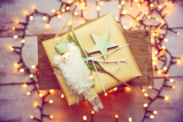Weihnachten Geschenk Päckchen - Grußkarte zu Weihnachten 