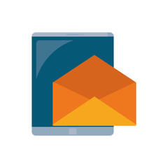 cellphone email message white background