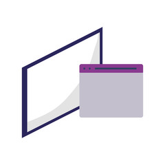 mobile website on white background