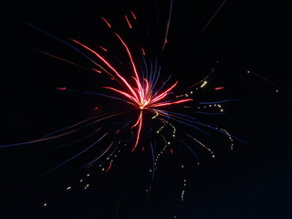 pink & blue fireworks