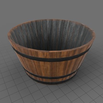 Empty flower barrel