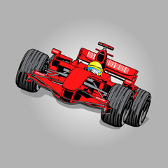 Naklejka premium Racing Car Super vehicle Vector Illustration