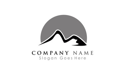 mountain icon silhouette logo