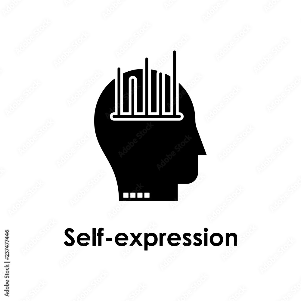 Poster had, chart, self-expression icon. element of business icon for mobile concept and web apps. detailed