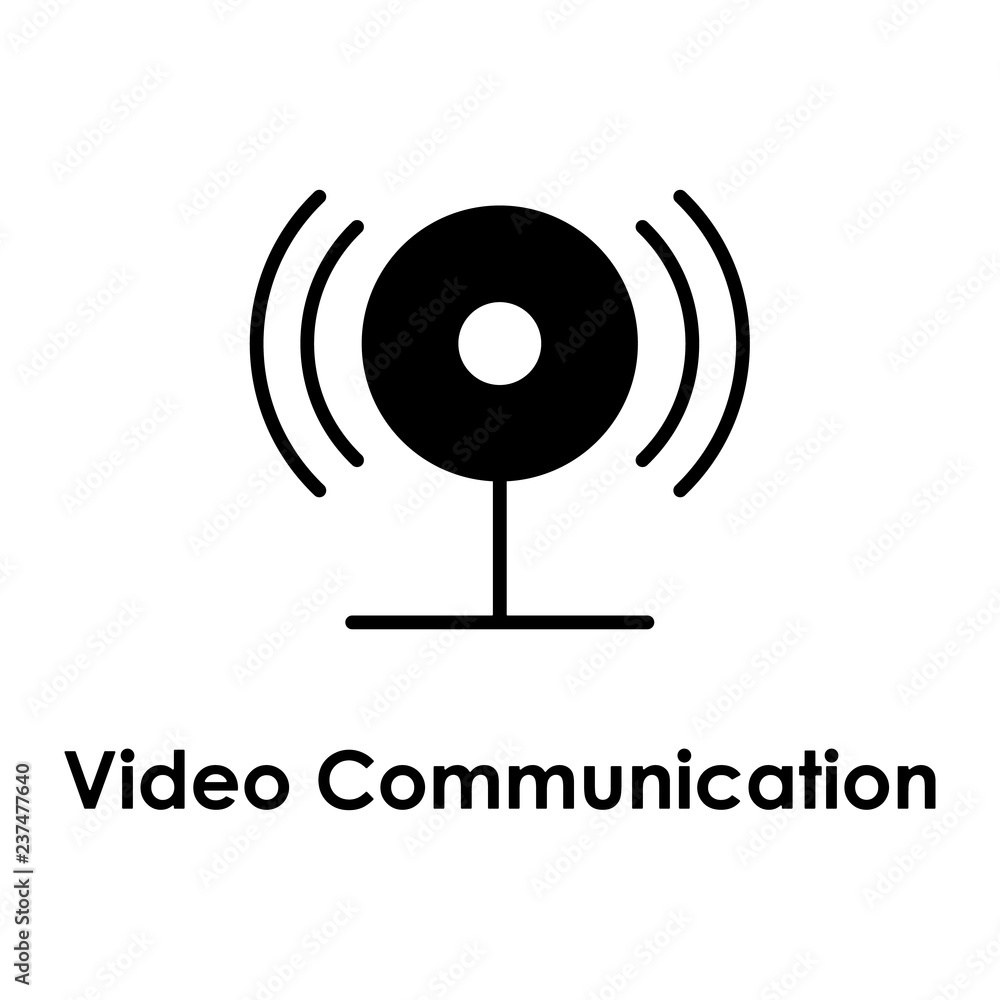 Poster web camera, video communication icon. element of business icon for mobile concept and web apps. deta