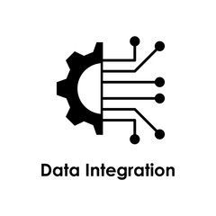 gear, circuit board, data integration icon. Element of business icon for mobile concept and web apps. Detailed gear, circuit board, data integration icon can be used for web