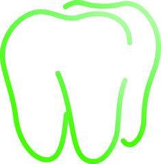 Natural Simple Line drawing of tooth