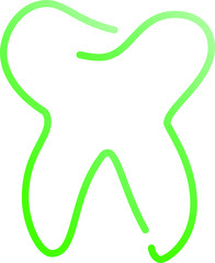 Natural Simple Line drawing of tooth