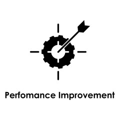 target, gear, arrow, performance improvement icon. One of the business collection icons for websites, web design, mobile app