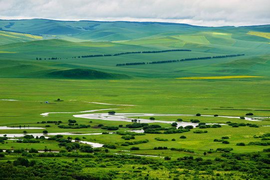Argun wetland of Hulunbuir grassland landscape.
