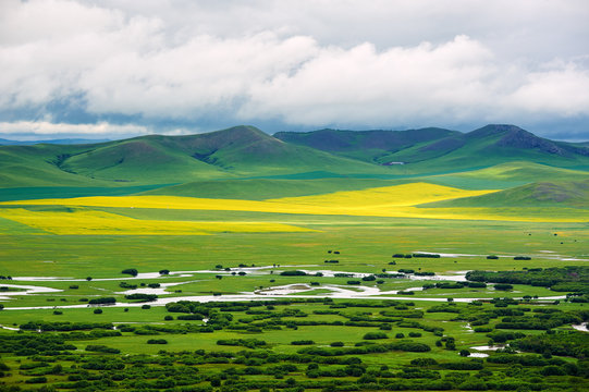 Argun wetland of Hulunbuir grassland landscape.
