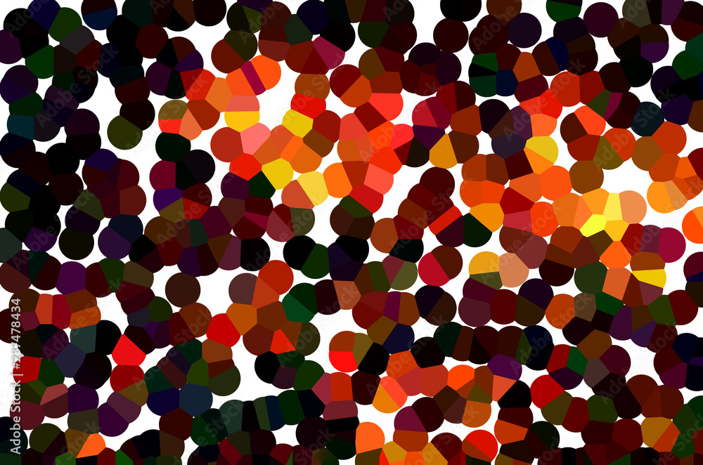 Poster abstract background consisting of shapes similar to molecules.