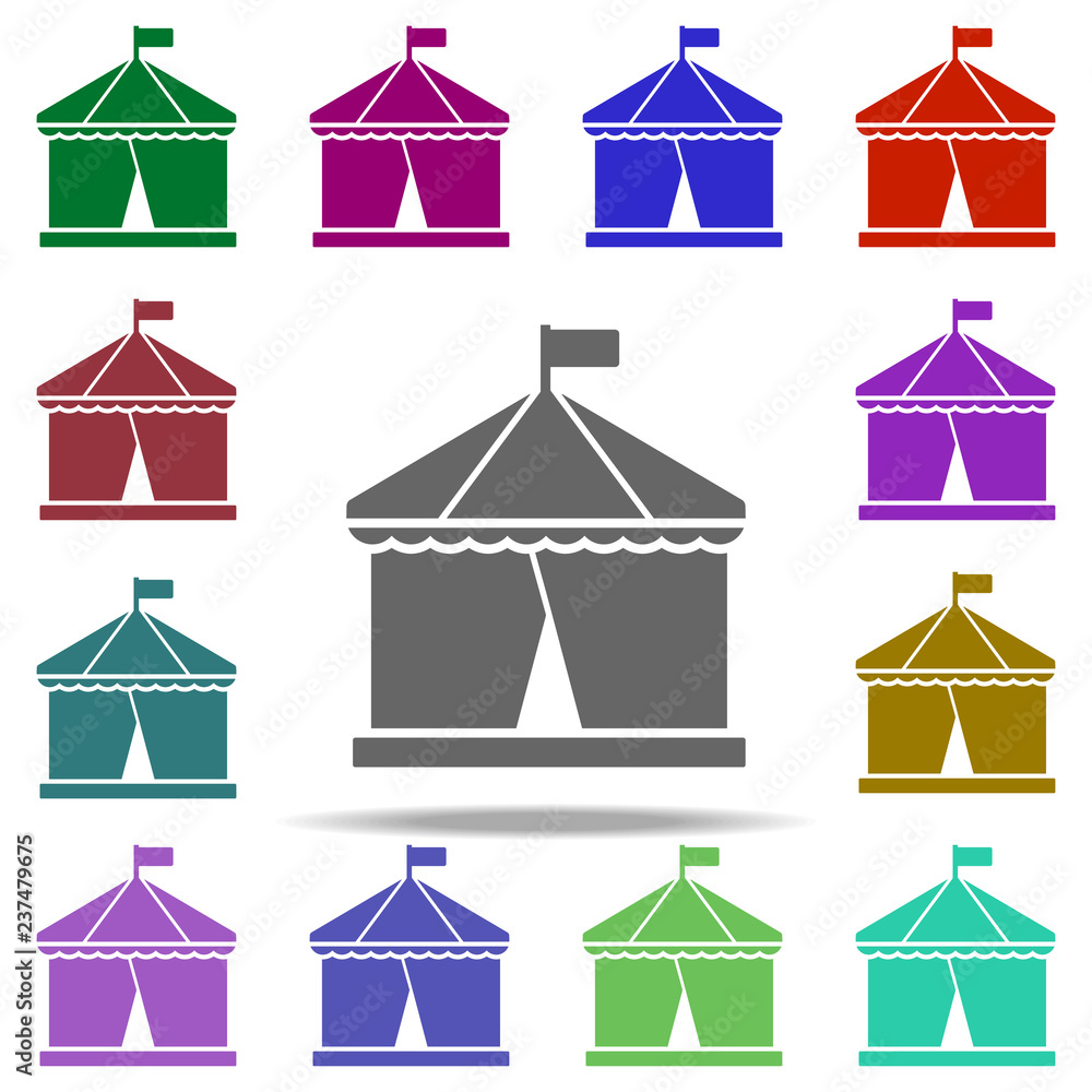 Aufkleber circus tent icon. elements of circus in multi color style icons. simple icon for websites, web desig