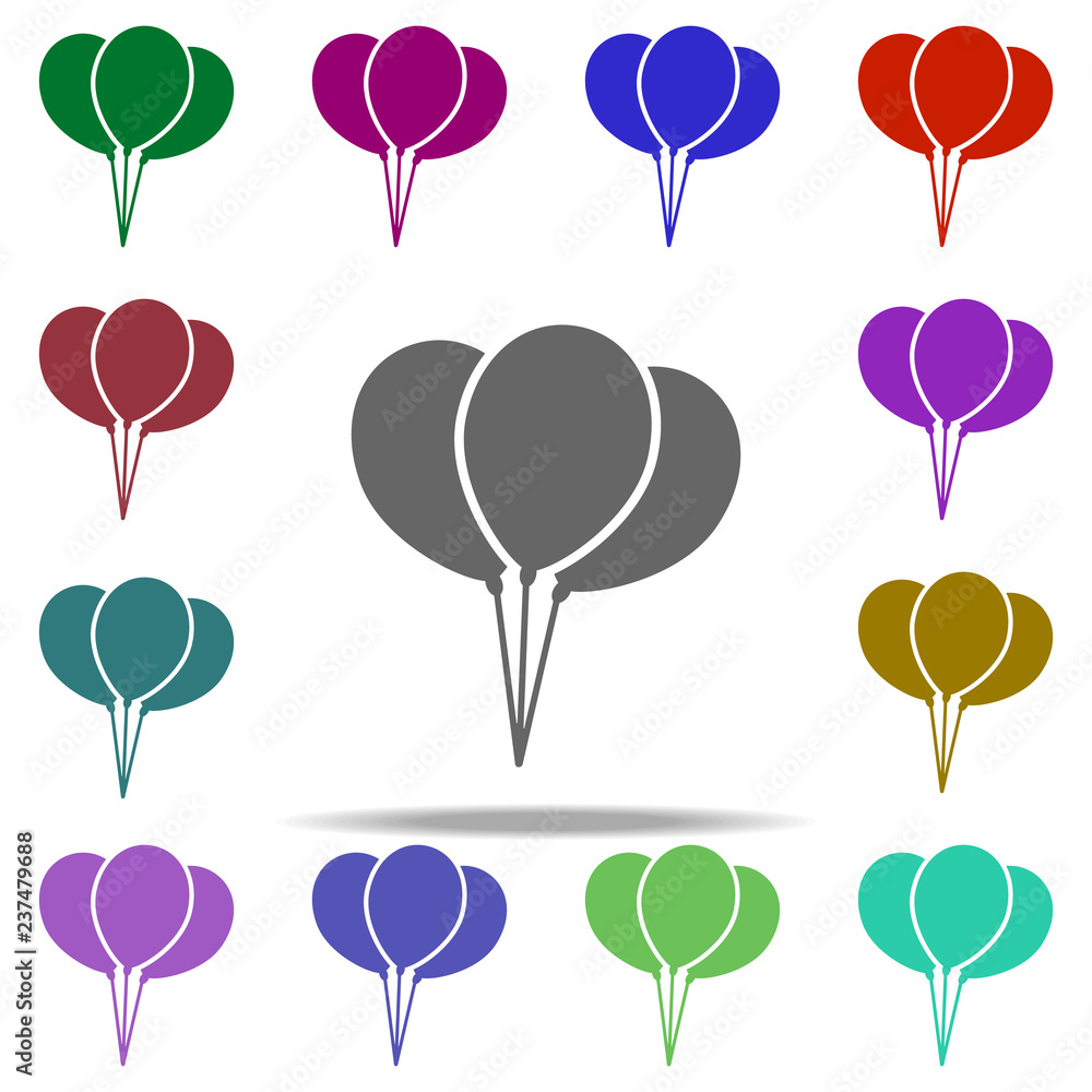 Poster balloons icon. elements of circus in multi color style icons. simple icon for websites, web design, 