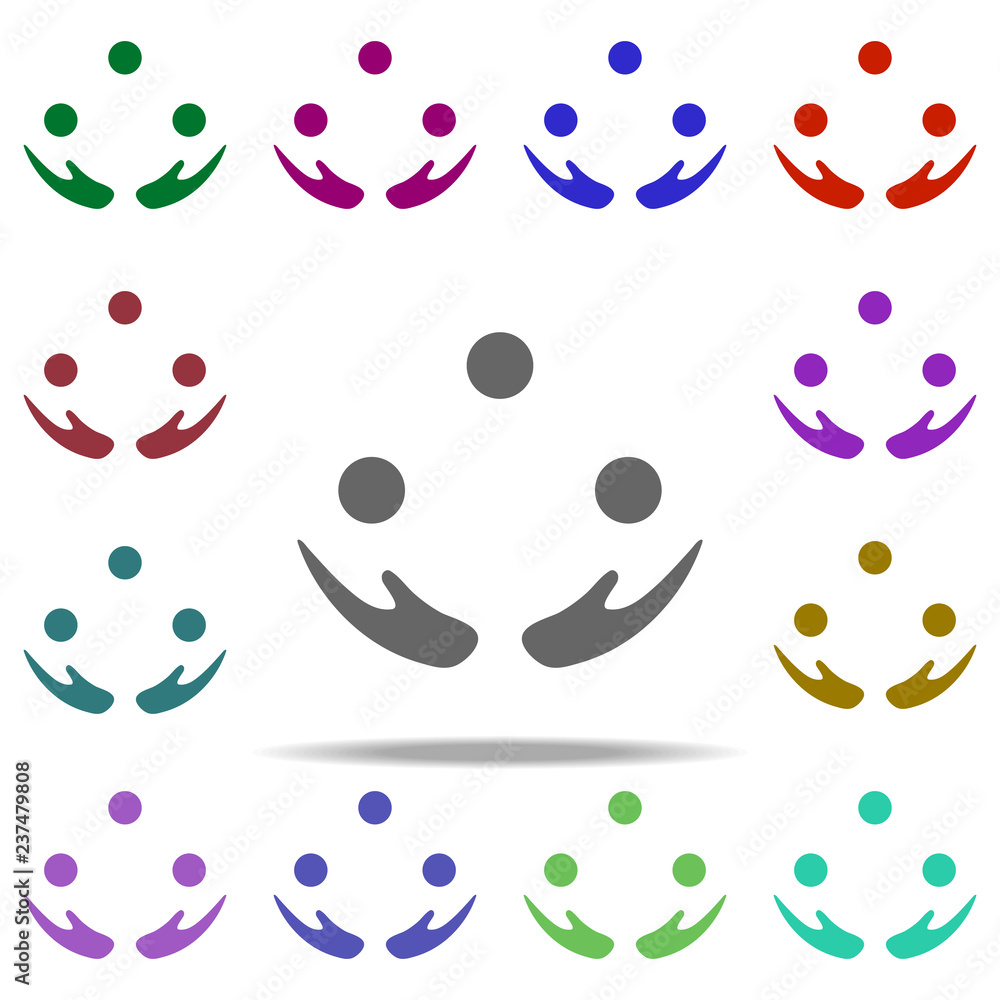 Aufkleber juggler hand icon. elements of circus in multi color style icons. simple icon for websites, web desi