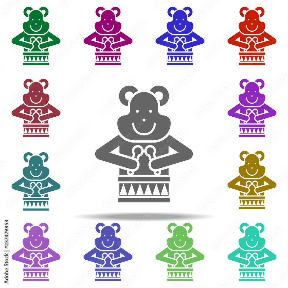 Aufkleber circus bear icon. elements of circus in multi color style icons. simple icon for websites, web desig