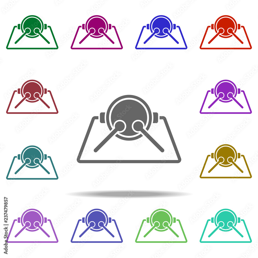 Poster drum icon. elements of circus in multi color style icons. simple icon for websites, web design, mobi