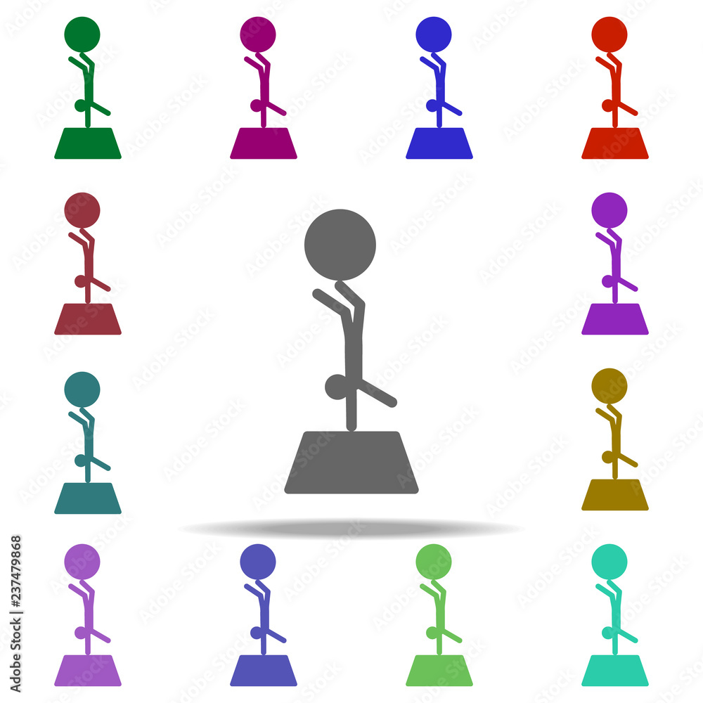 Poster juggler with a ball icon. elements of circus in multi color style icons. simple icon for websites, w