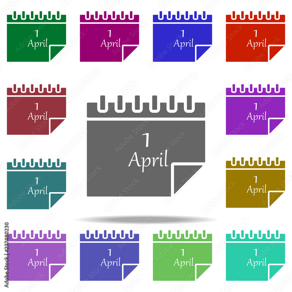 Poster first aprel icon. elements of day of jokes in multi color style icons. simple icon for websites, web
