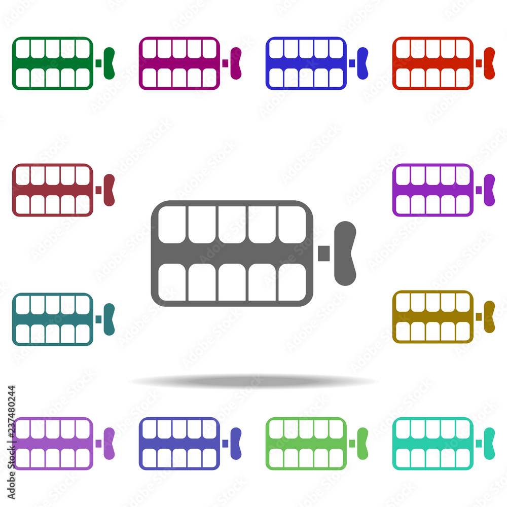 Poster comic teeth icon. elements of day of jokes in multi color style icons. simple icon for websites, web