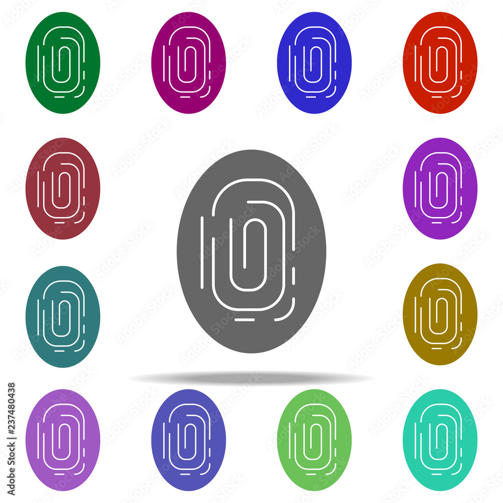Poster fingerprint icon. elements of dedective in multi color style icons. simple icon for websites, web de
