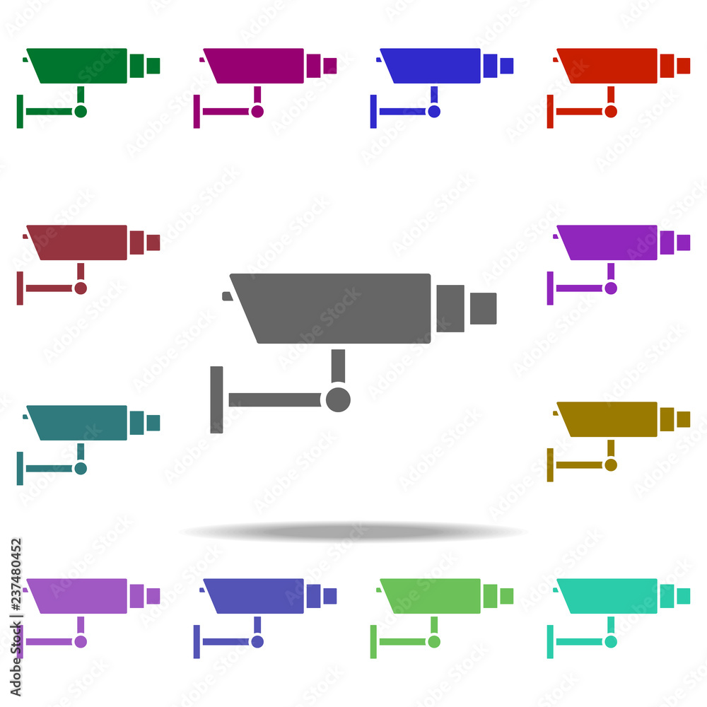 Poster surveillance camera icon. elements of dedective in multi color style icons. simple icon for websites