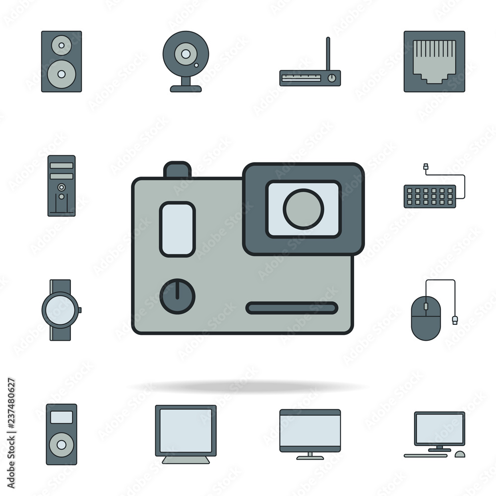 Poster manual camera icon. devices icons universal set for web and mobile