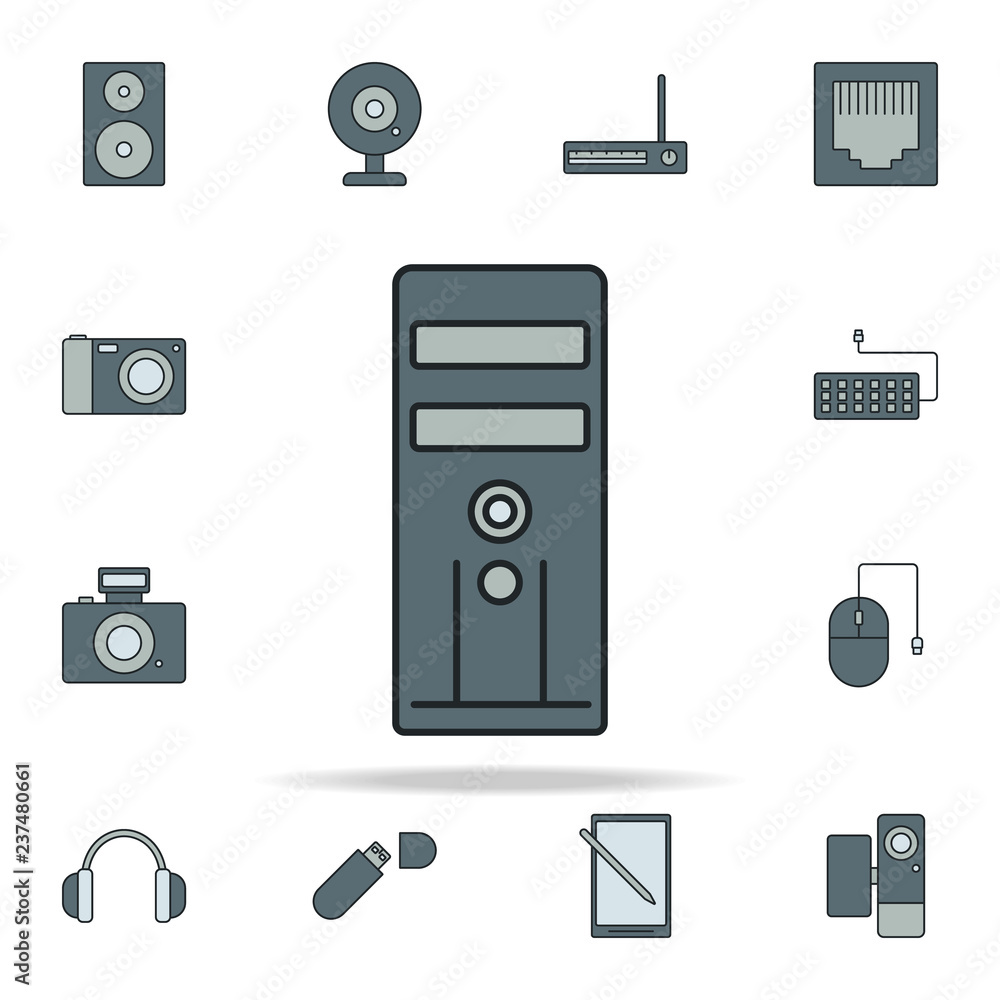 Poster computer keys icon. devices icons universal set for web and mobile