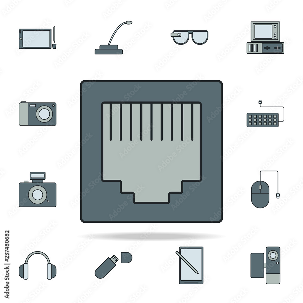 Aufkleber lan ethernet icon. devices icons universal set for web and mobile