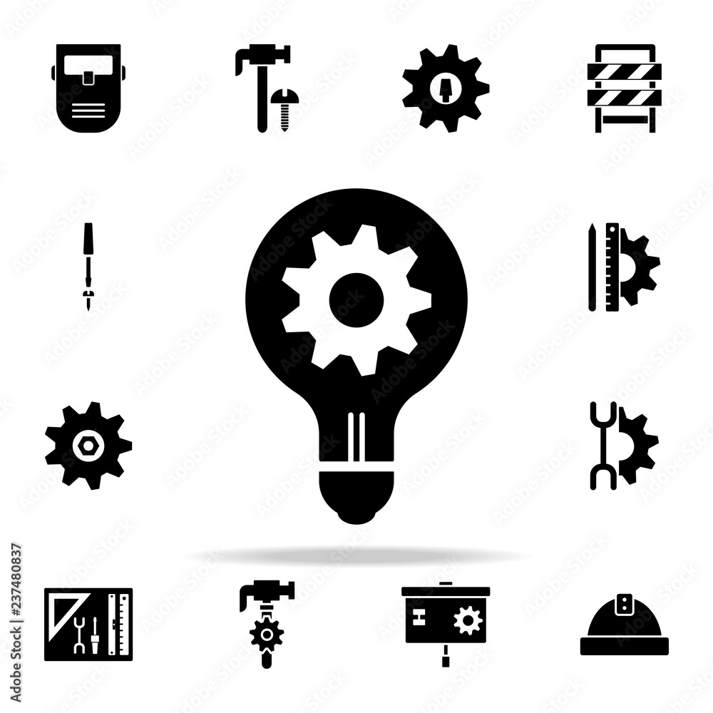 Poster lamp and mechanism icon. engineering icons universal set for web and mobile