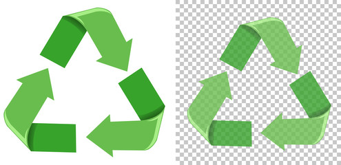 Fototapeta premium Set of green recycle icon