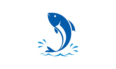 Fish in the water logo