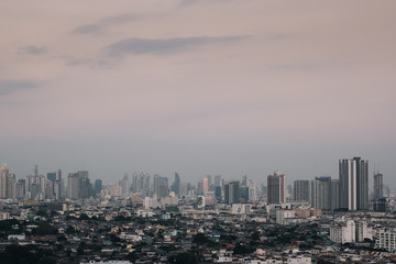 Fototapeta na wymiar The view of city landscape in Bangkok Thailand