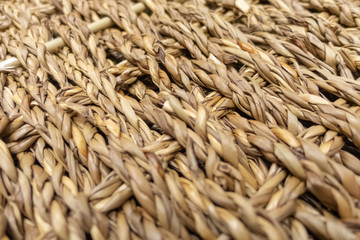 close up of seaweed weaving