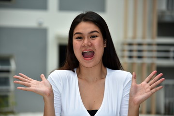Surprised Attractive Filipina Person