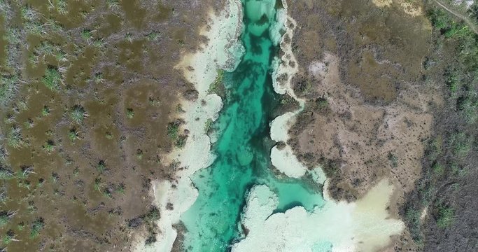 Bacalar lagoon from above