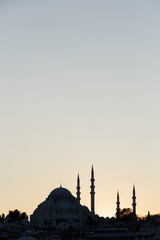 Mesmerizing Istanbul Mosque Silhouette Against a Breathtaking Sunset Sky
