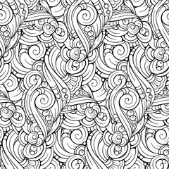 Black and white abstract seamless pattern.