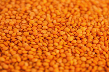 red lentils forming a background pattern, healthy food