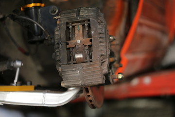 Car's brake system detail