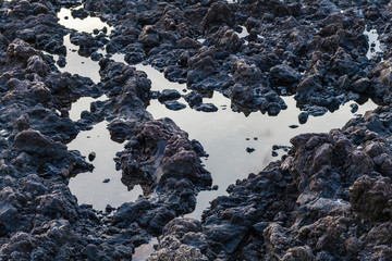 Evening sunset view of the coast near the village of Alcala..  Tenerife. Canary Islands..Spain