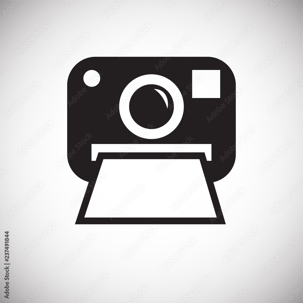 Poster instant camera icon on white background for graphic and web design, modern simple vector sign. inter