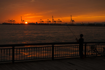大阪港ダイヤモンドポイントからの景色