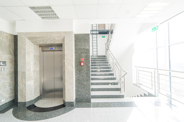 elevator in the stairwell