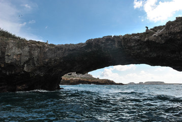 getting close to Marietas Island in Mexico