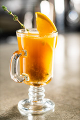 winter cocktail with thyme