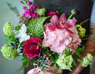 nice bouquet in the hands
