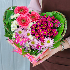 nice bouquet in the hands