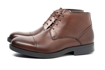 Boots men on white background