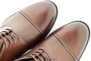 Boots men on white background